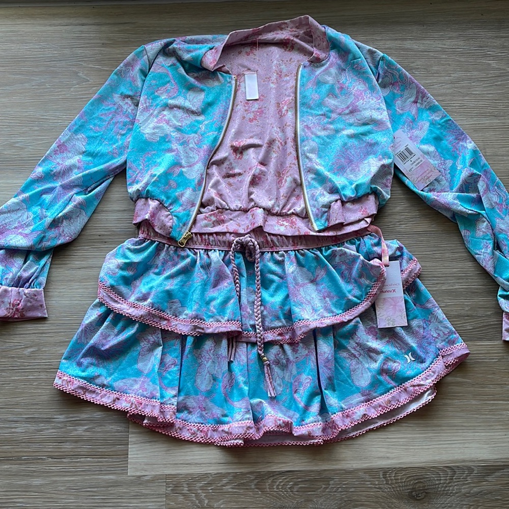 Loveshackfancy x Hurley Under The Sea Bomber & Mini Skirt